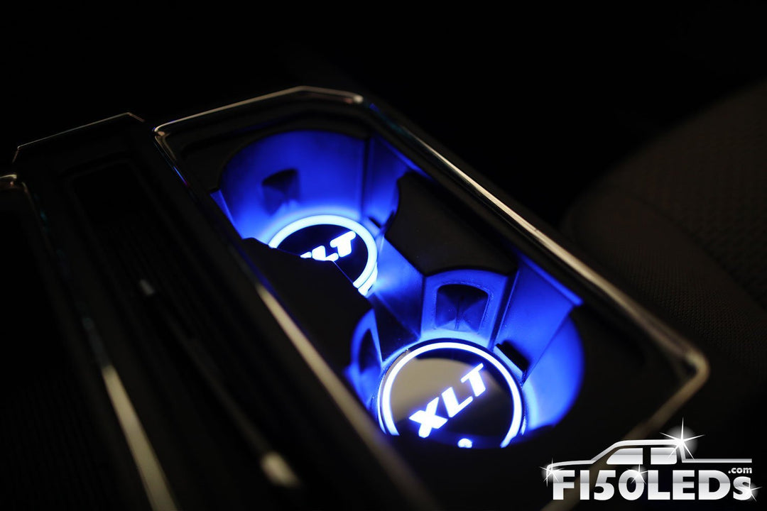 2017 - 2020 F250 Super Duty LED Cup Holder Coaster Kit-2017 - 2020 F250 Super Duty-F150LEDs.com