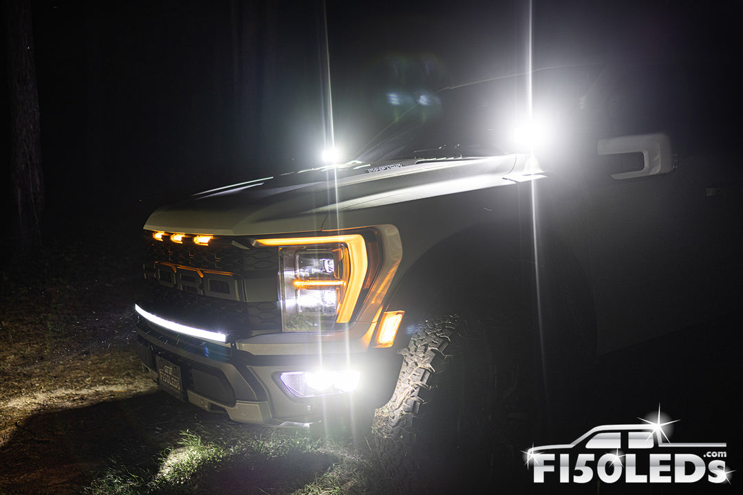 2021 - 2025 F150 Raptor CREE LED Hood Mounted MKII Spartan Kit