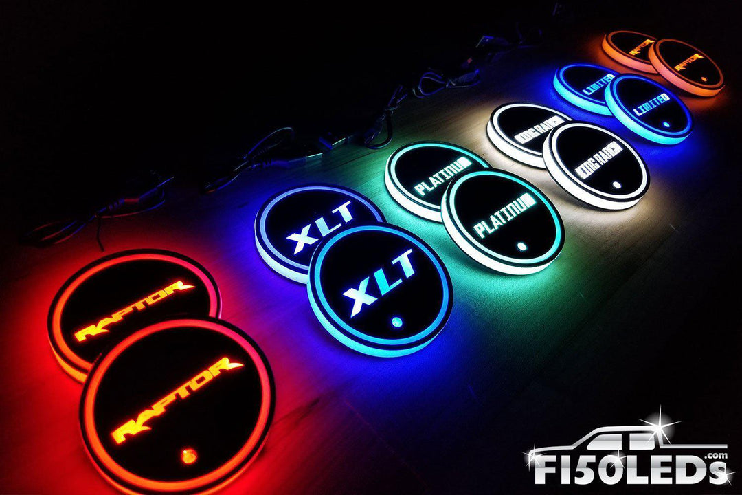 2004-08 F150 LED Cup Holder Coaster Kit-2004-08 F150 LEDS-F150LEDs.com