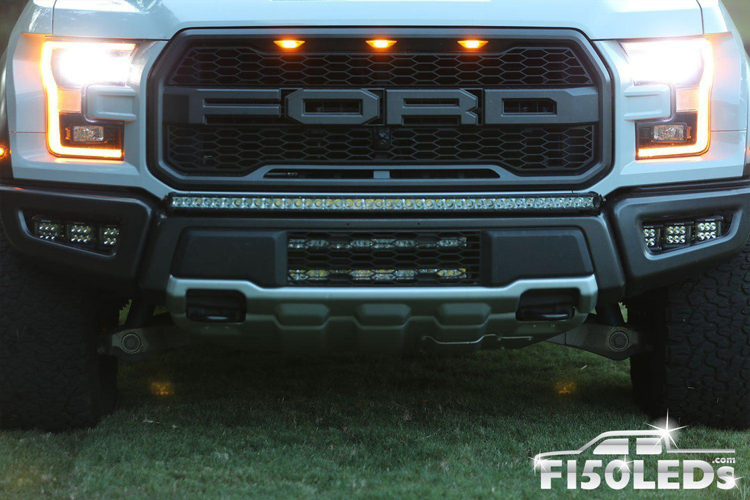 2017 - 2020 F150 Raptor PALADIN Curved CREE XTE LED Lower Intake Bar System-2017-18 F150 RAPTOR LEDS-F150LEDs.com