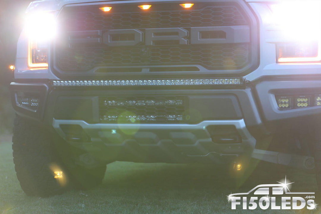 2017 - 2020 F150 Raptor PALADIN Curved CREE XTE LED Lower Intake Bar System-2017-18 F150 RAPTOR LEDS-F150LEDs.com