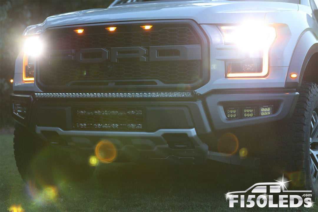 2017 - 2020 F150 Raptor PALADIN Curved CREE XTE LED Lower Intake Bar System-2017-18 F150 RAPTOR LEDS-F150LEDs.com