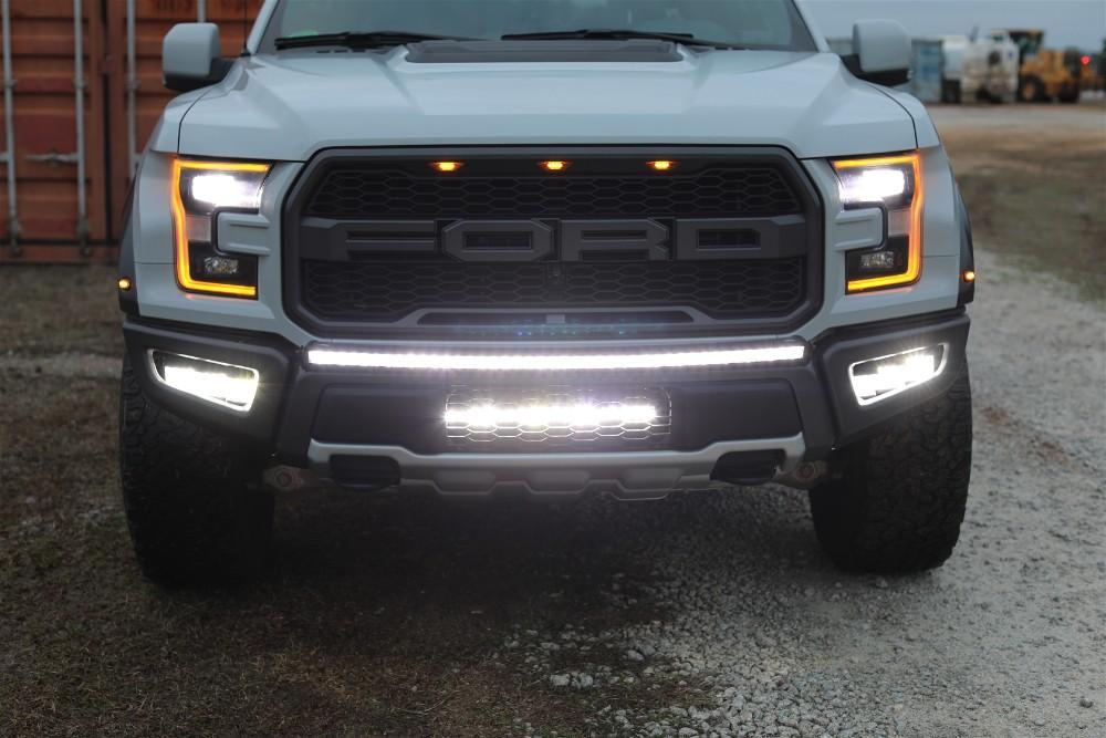 2017 - 2020 F150 Raptor PALADIN Curved CREE XTE LED Lower Intake Bar System-2017-18 F150 RAPTOR LEDS-F150LEDs.com