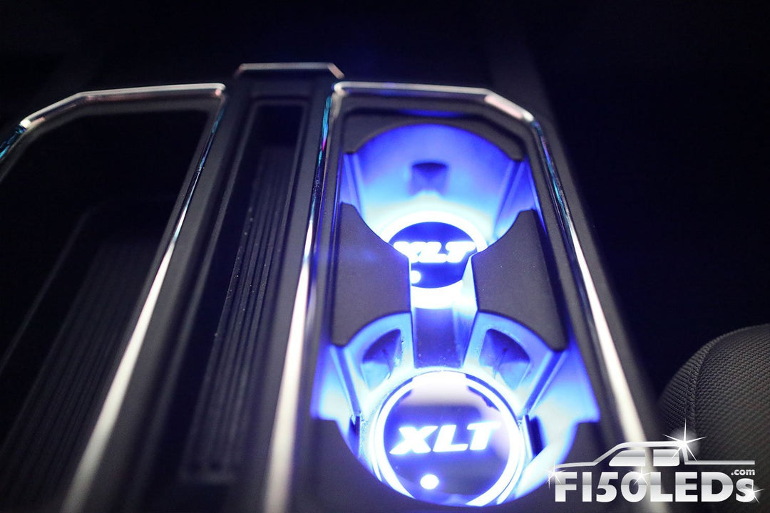 2017 - 2020 F250 Super Duty LED Cup Holder Coaster Kit-2017 - 2020 F250 Super Duty-F150LEDs.com