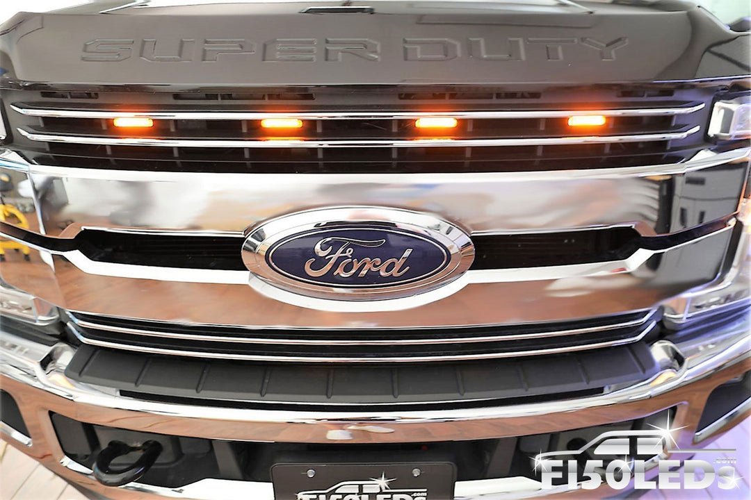 2017 - 2020 F250 Super Duty Raptor Style Extreme Amber LED grill Kit-2017 - 2020 F250 Super Duty-F150LEDs.com