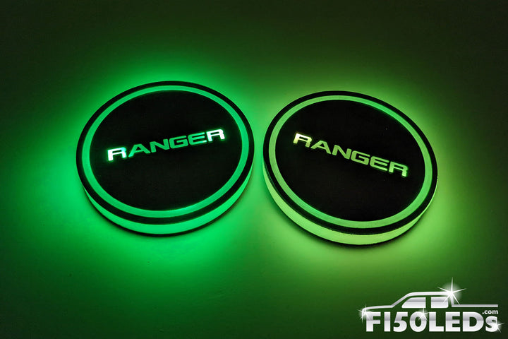 2019 - 2022 Ford Ranger LED Cup Holder Coaster Kit