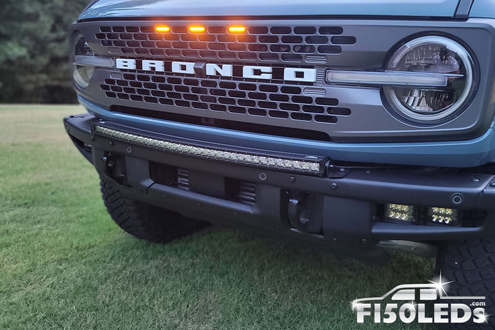 2021 - 2025 Ford Bronco Raptor Style Extreme Amber LED Grill Kit