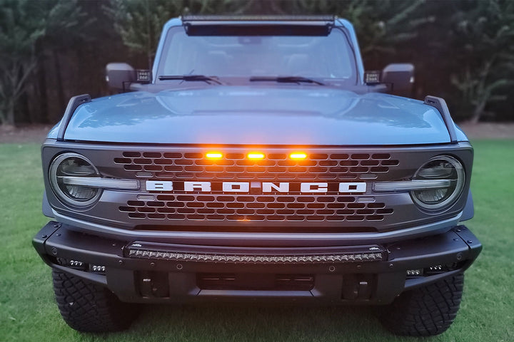 2021 - 2025 Ford Bronco Raptor Style Extreme Amber LED Grill Kit