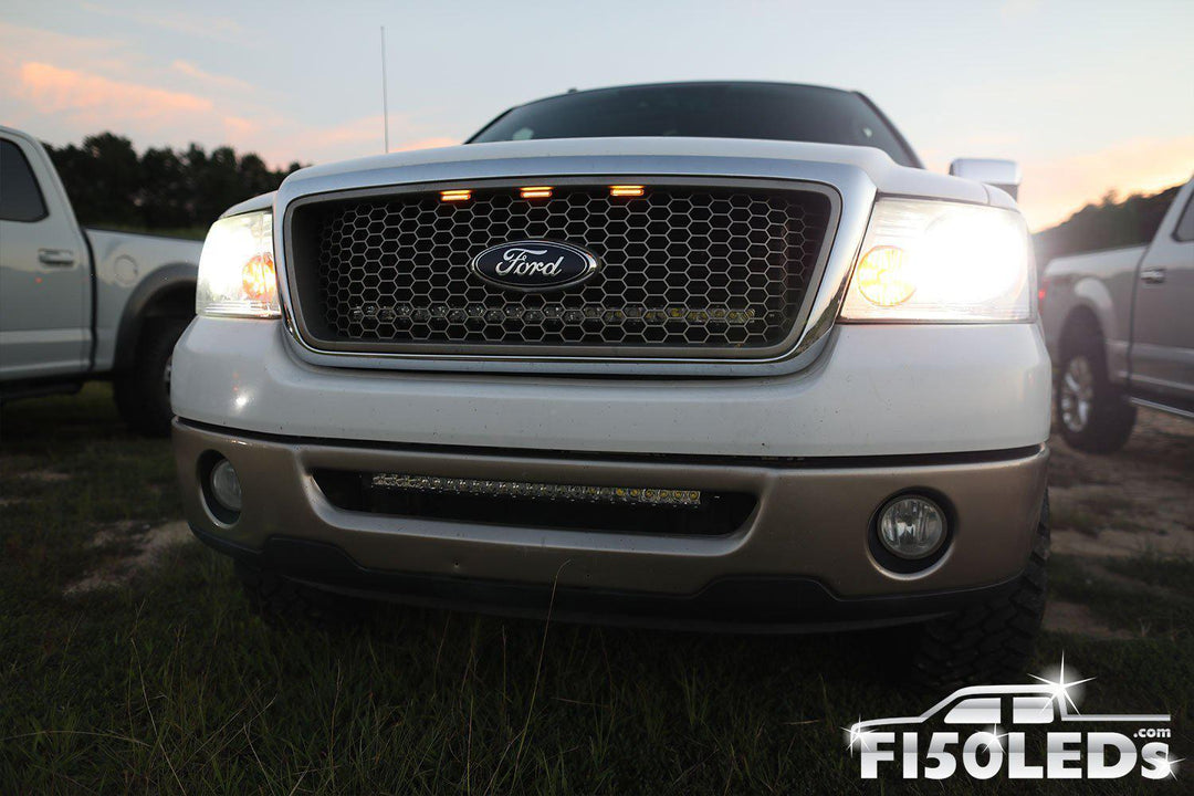 Ford F150 2004-08 F150 Raptor Style Extreme Amber LED grill Kit-2004-08 F150 LEDS-F150LEDs.com