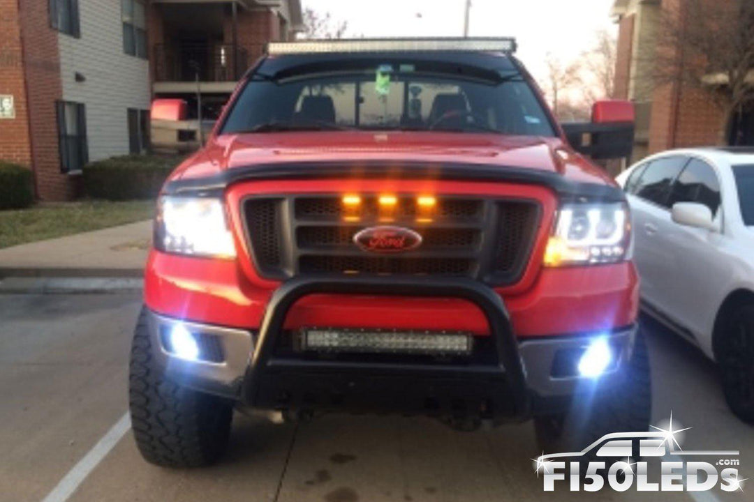 Ford F150 2004-08 F150 Raptor Style Extreme Amber LED grill Kit-2004-08 F150 LEDS-F150LEDs.com