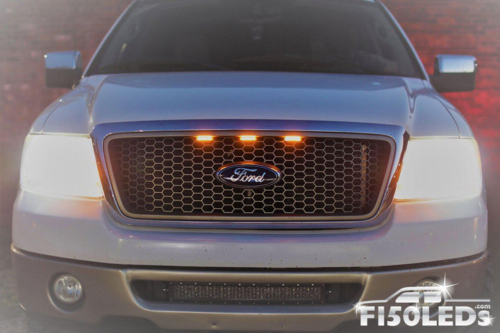 Ford F150 2004-08 F150 Raptor Style Extreme Amber LED grill Kit-2004-08 F150 LEDS-F150LEDs.com