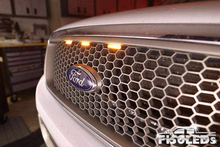 Ford F150 2004-08 F150 Raptor Style Extreme Amber LED grill Kit-2004-08 F150 LEDS-F150LEDs.com