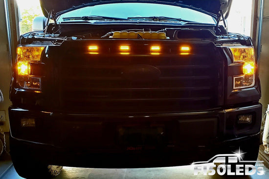 2015 - 2020 Raptor Style Extreme Amber Led Grill Kit